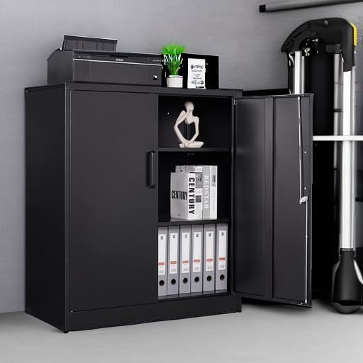 2-Door Lockable Metal Storage Cabinet