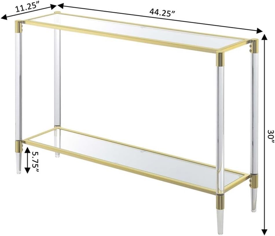 2-Tier Glass Console Table