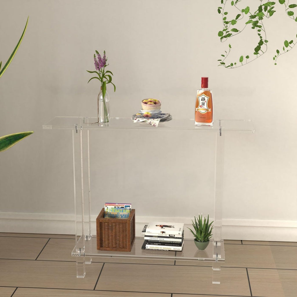 Clear Acrylic 40 Inch Console Table