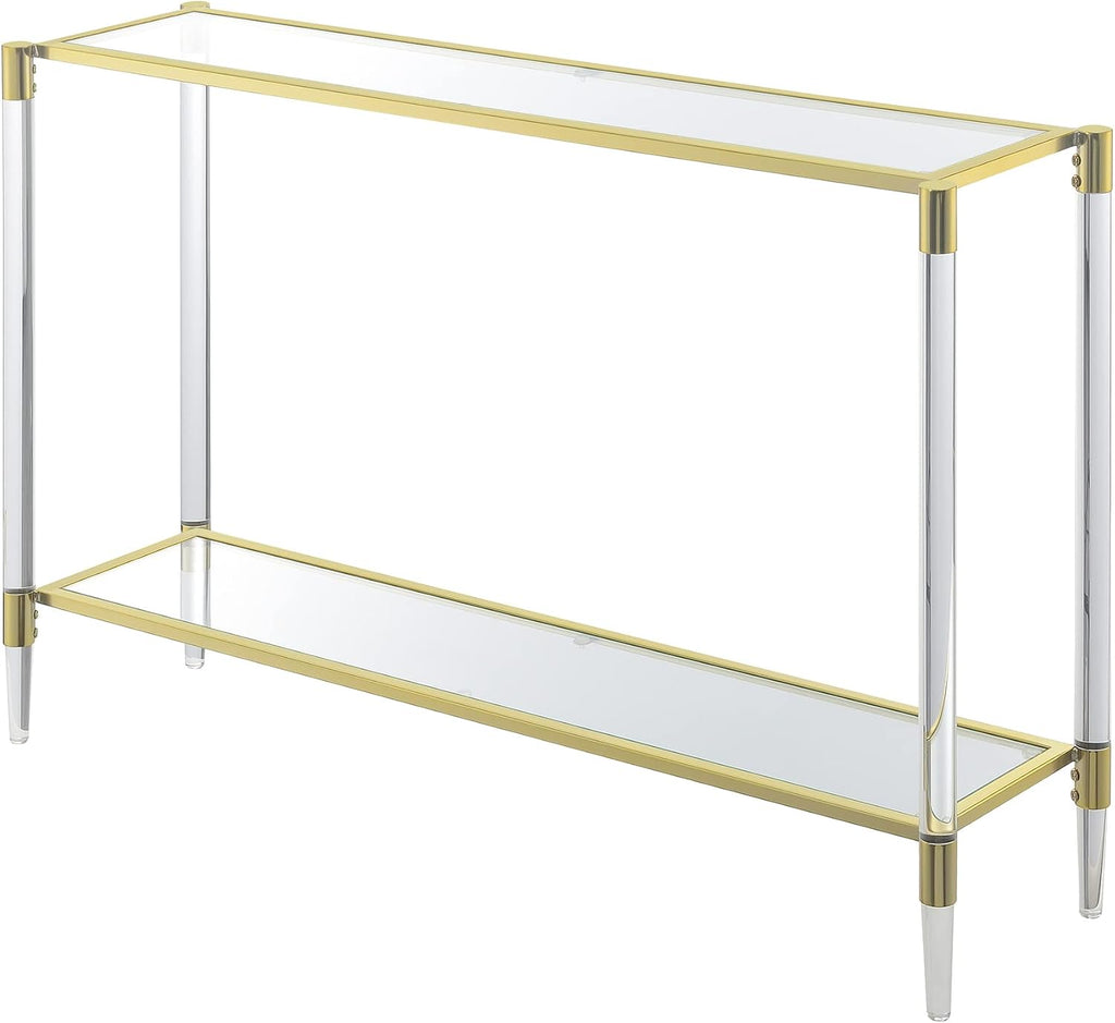 2-Tier Glass Console Table