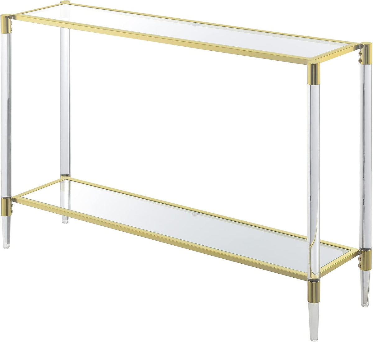 2-Tier Glass Console Table
