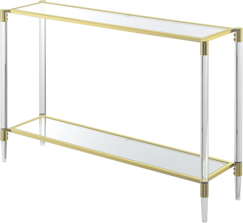 2-Tier Glass Console Table