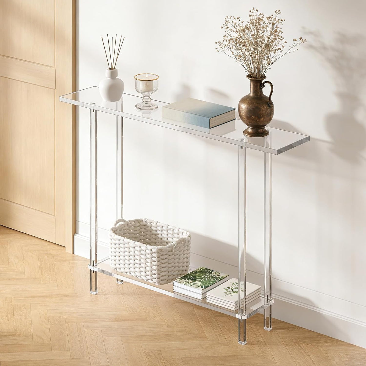 Clear Acrylic 40 Inch Console Table