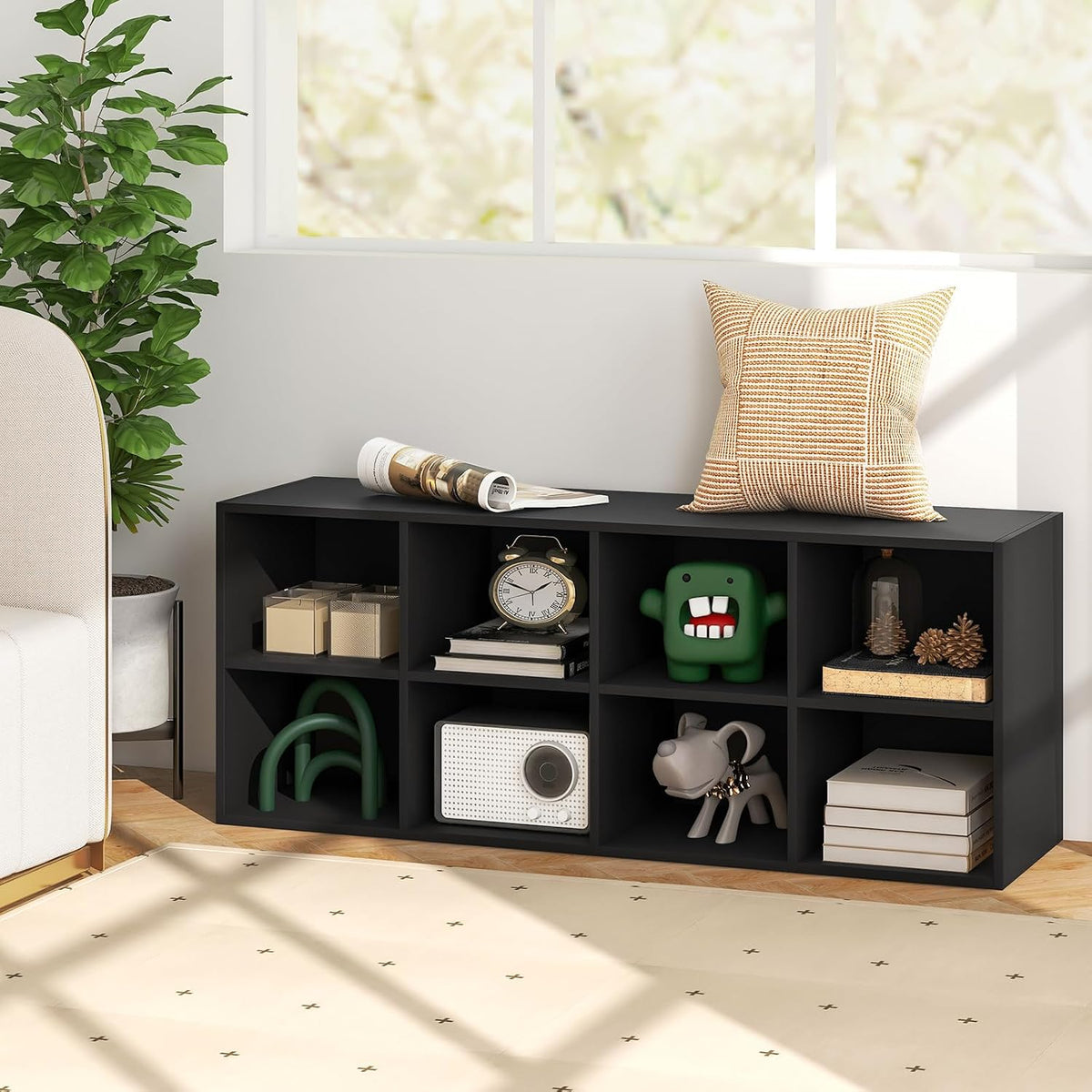 Cubby Shoe Storage Bench