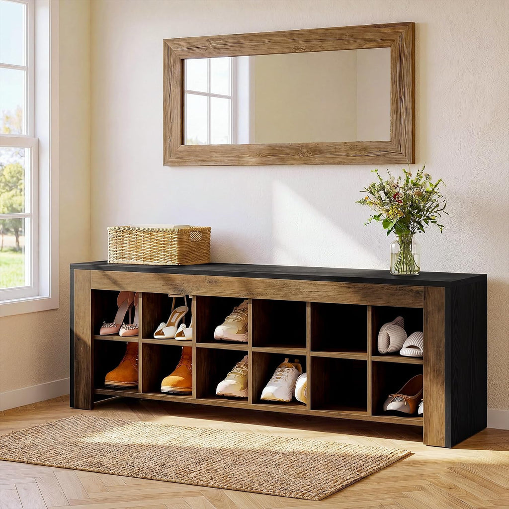 Farmhouse Shoe Bench