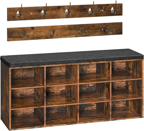 12-Cubby Shoe Bench