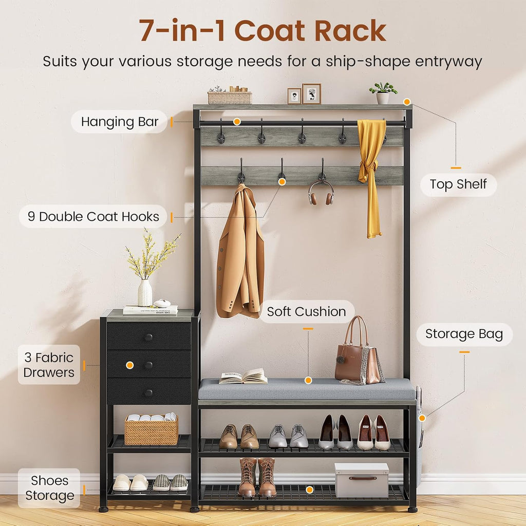 Multi Entryway Coat Rack