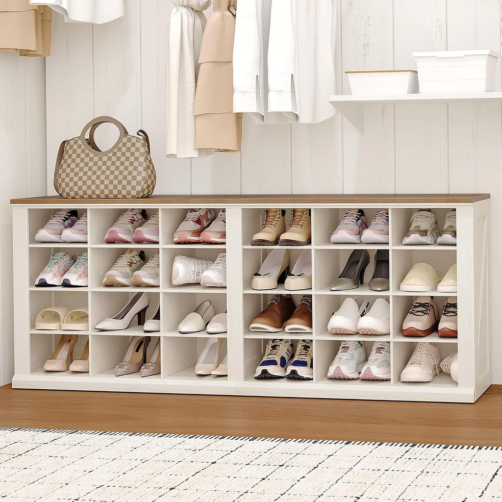 Wooden Shoe Storage Bench