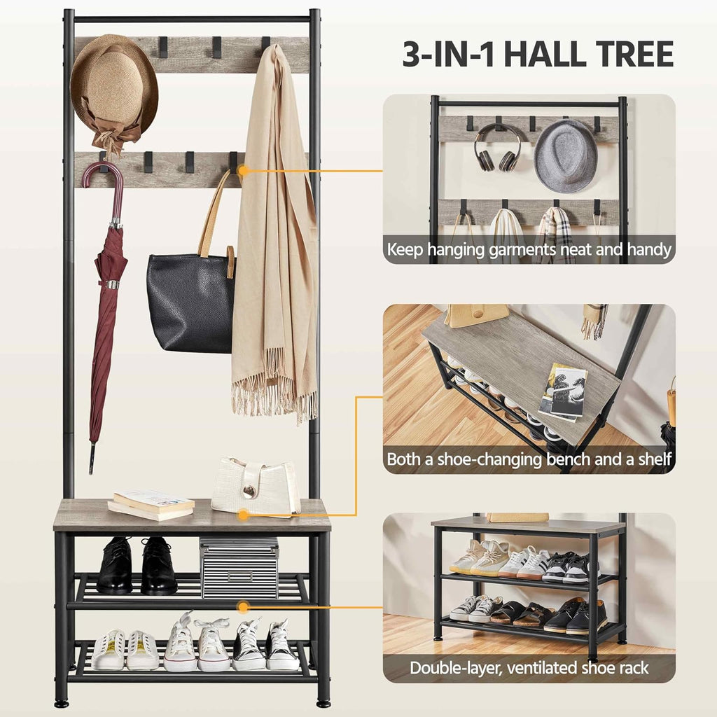 3-in-1 Hall Tree
