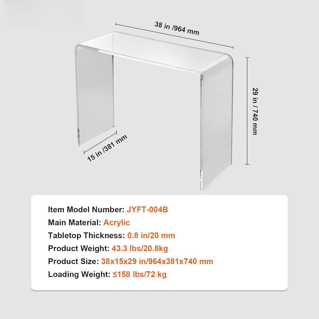 Clear Acrylic Console Table