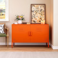 Orange 2-Door Metal Storage Cabinet