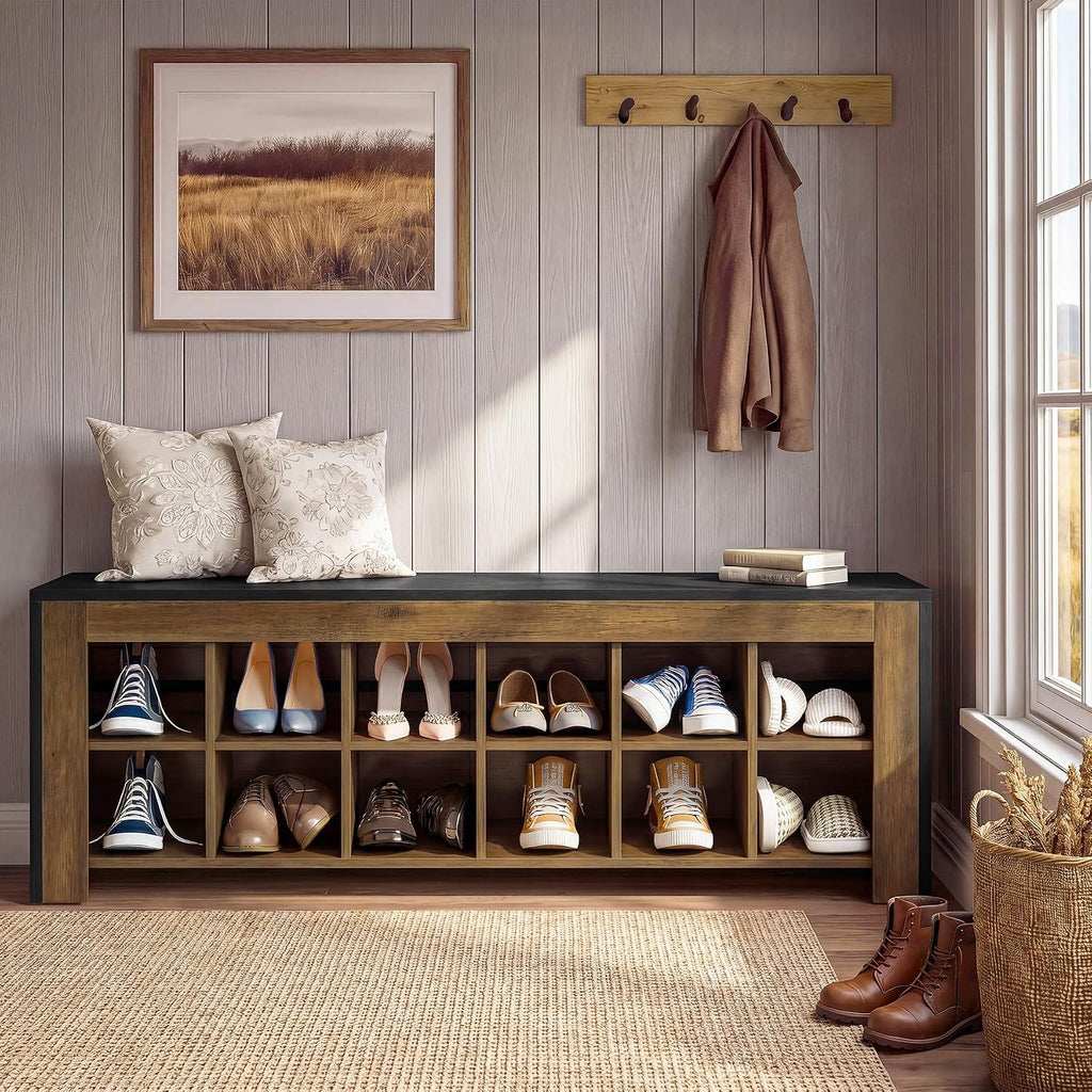 Farmhouse Shoe Bench