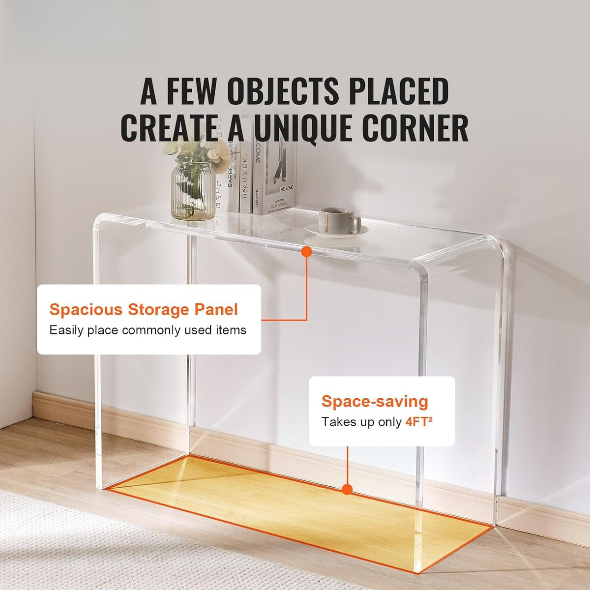 Clear Acrylic Console Table